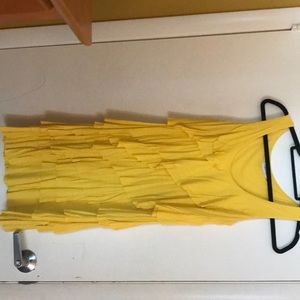 beautiful yellow ruffled dress